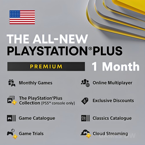 PlayStation Plus Premium 1 Month 美服高级版会员1月卡 PS5 PS4