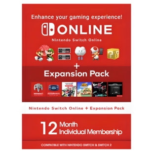 Switch Online+Expansion Pack UK 任天堂个人会员12个月+拓展包