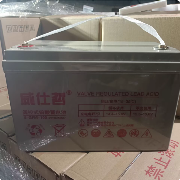 威仕哲蓄电池6-GFM100应急电源12V7A17A20A24A38A40A65A消防UPS