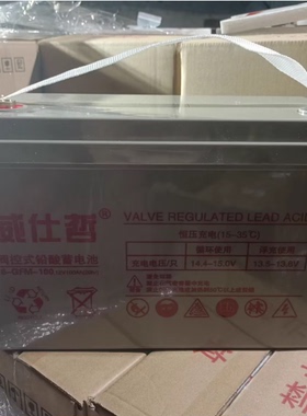 威仕哲蓄电池6-GFM100应急电源12V7A17A20A24A38A40A65A消防UPS