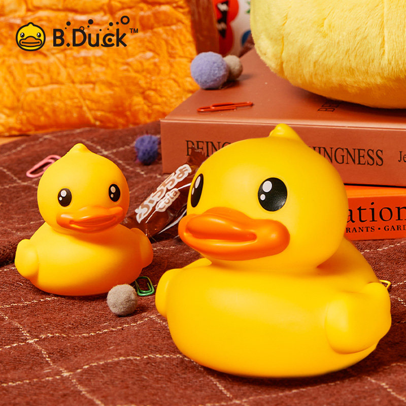 B.Duck官方 小黄鸭经典系列浮水鸭儿童洗澡戏水桌面摆件玩具礼物图片