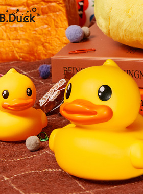 B.Duck官方 小黄鸭经典系列浮水鸭儿童洗澡戏水桌面摆件玩具礼物