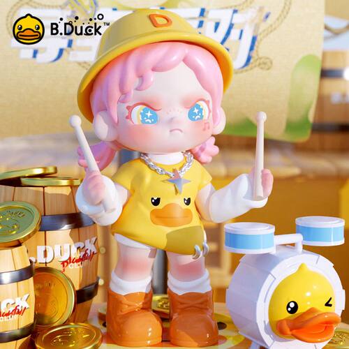 B.Duck官方 小黄鸭寻宝派对系列多IP联名盲盒潮玩礼物摆件手办