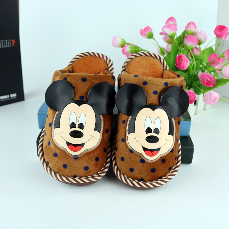 Chaussons enfants en suède pour hiver - semelle caoutchouc - Ref 1024359 Image 5