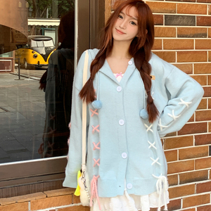 2MCRAZY 秋冬季新款校园风设计感可爱鹿角卫衣女通勤宽松甜美上衣