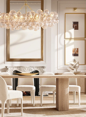 美国Rh家具茶桌法式乡村复古实木长方形吃饭桌现代简约橡木西餐桌