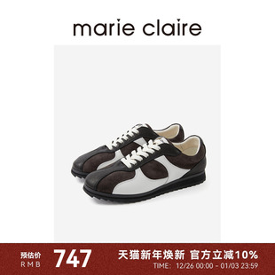 小桃 复古运动平底鞋 宋佳同款 保龄球鞋 marieclaire女鞋 MC女鞋