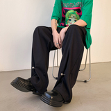 早秋那不勒斯休闲西裤男高级感宽松垂感直筒裤女KK388-P60，男装西裤，星座205