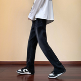 春夏高街vibe修身破洞黄泥染拉链牛仔裤男K822-K823-P65控88，男装牛仔裤，星座205