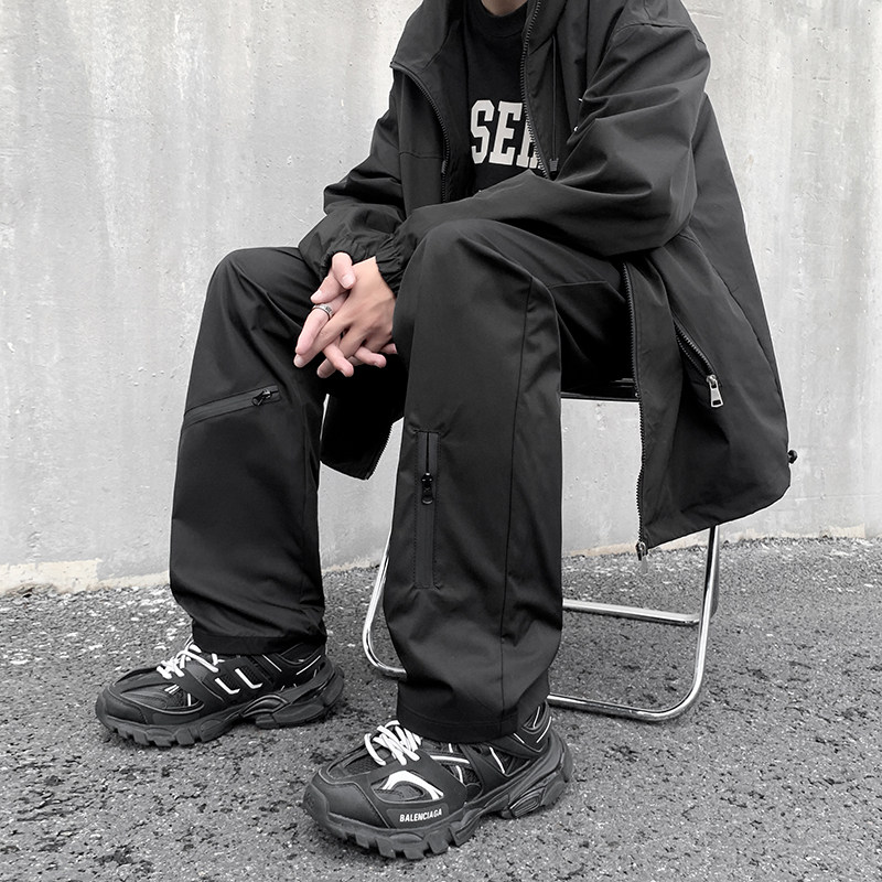 防风防水运动登山裤宽松直筒休闲大码工装冲锋裤男K916-P45,男装工装外套,星座205