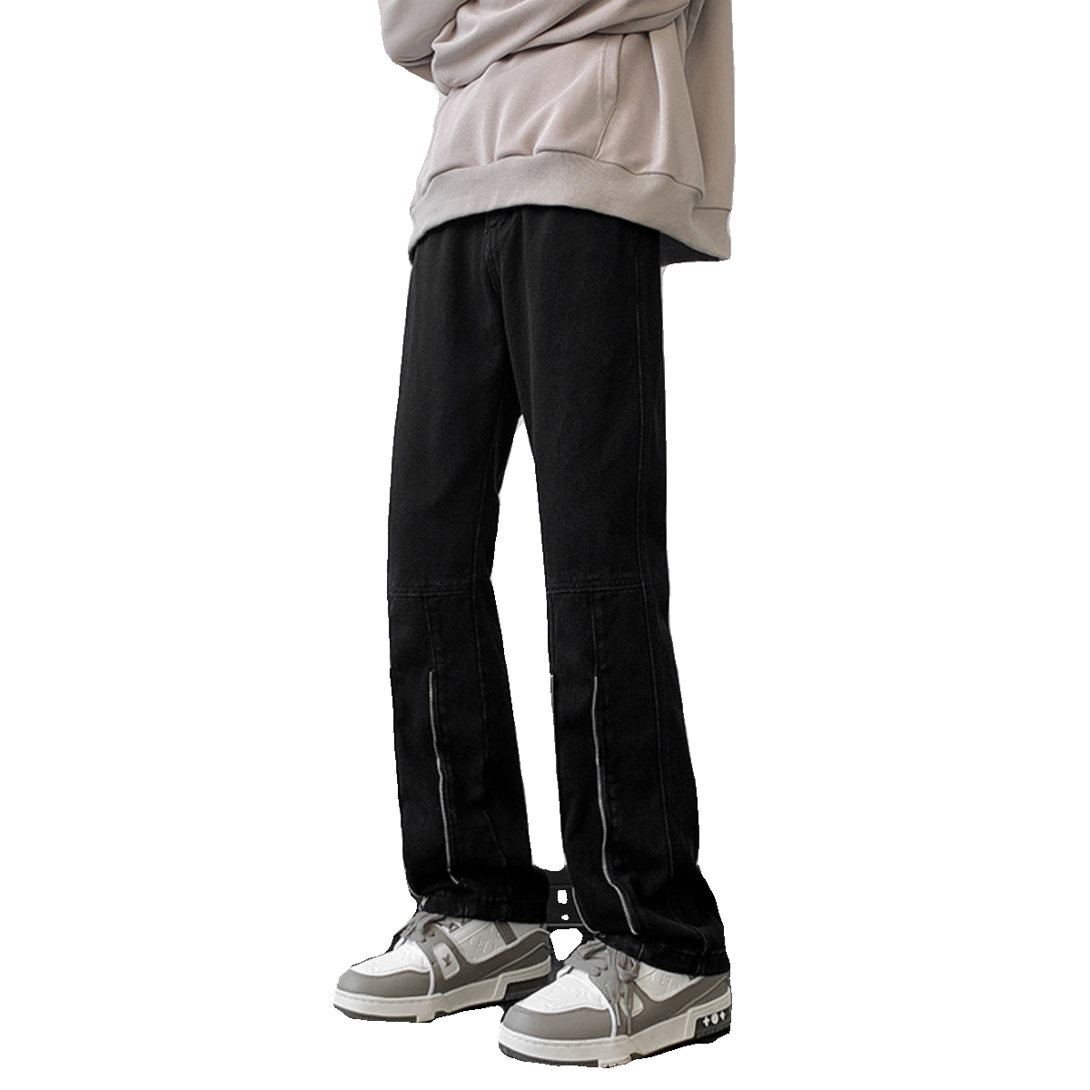 现货24春新款拉链设计款微喇直筒宽松vibe牛仔裤男K5801-P55控78,男装牛仔裤,星座205