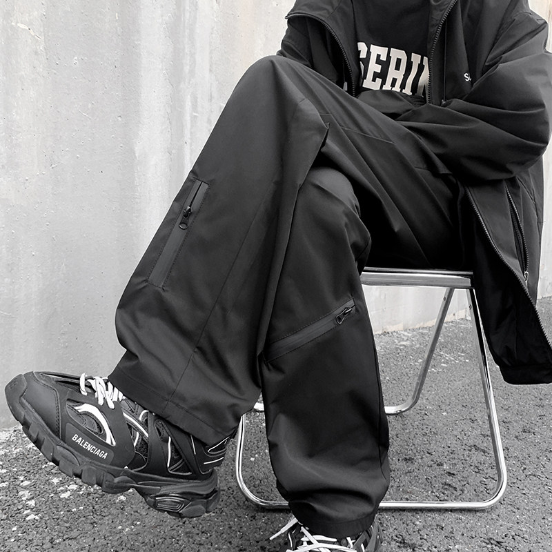防风防水运动登山裤宽松直筒休闲大码工装冲锋裤男K916-P45,男装工装外套,星座205