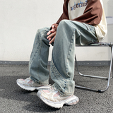 秋冬美式高街设计感直筒宽松牛仔裤男休闲长裤K833-P65控88，男装牛仔裤，星座205