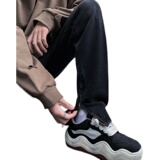 早秋四季高街vibe修身长裤黄泥染拉链牛仔裤男K823-P55，男装牛仔裤，星座205