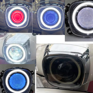 适用于铃木us125大灯总成改装LED双光透镜 天使眼 车灯升级前照灯
