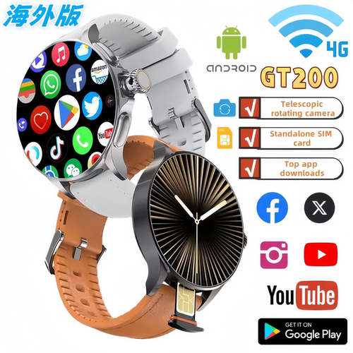 海外版GT200插卡5G智能电话手表