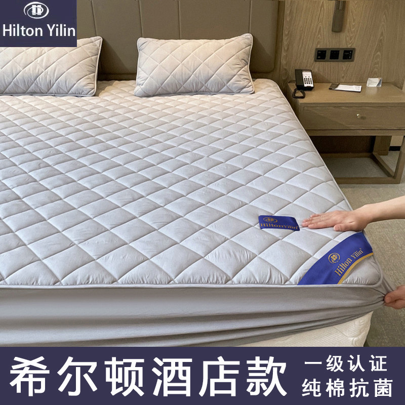 五星级酒店纯棉床笠单件全棉夹棉席梦思床垫保护套罩全包防滑床罩