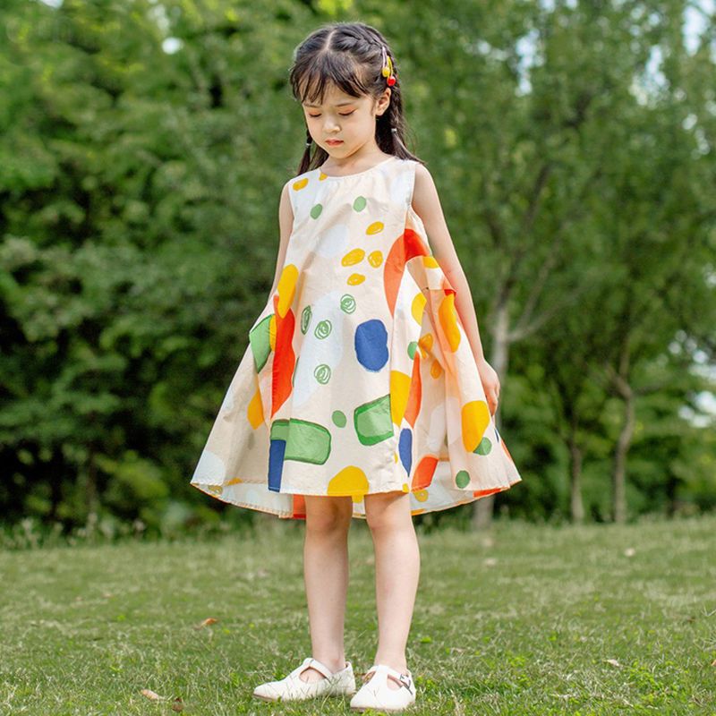 女童碎花连衣裙夏季2025新款潮童洋气夏装儿童网红裙子爆款公主裙