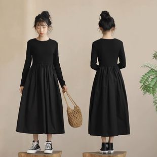 女孩收腰公主裙中大童气质长裙 韩版 女童长袖 连衣裙春秋新款