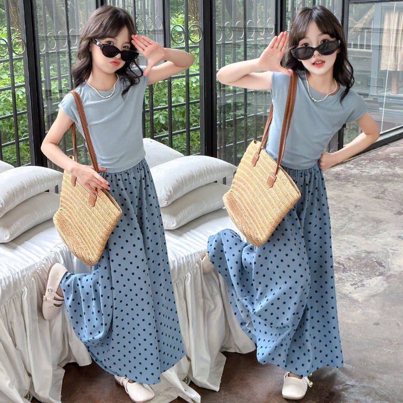 女童夏季波点阔腿裙裤2025新款女大童时尚休闲九分裤儿童夏装裤子,童装/婴儿装/亲子装,裤子,淘宝优惠券,粉丝福利购,淘宝优惠卷