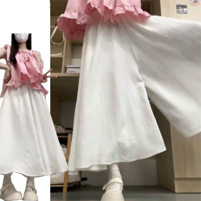 女童冰丝皱白色肌理感休闲裙裤夏季新款2025高腰垂感宽松阔腿裤潮,童装/婴儿装/亲子装,裤子,淘宝优惠券,粉丝福利购,淘宝优惠卷