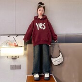 韩版 2025新款 儿童冬装 女童春秋款 时髦卫衣潮簿款 中大童连帽外套潮