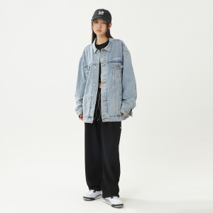秋季潮流牌翻领字母刺绣休闲水洗牛仔夹克 N603/ P120/控价168图片