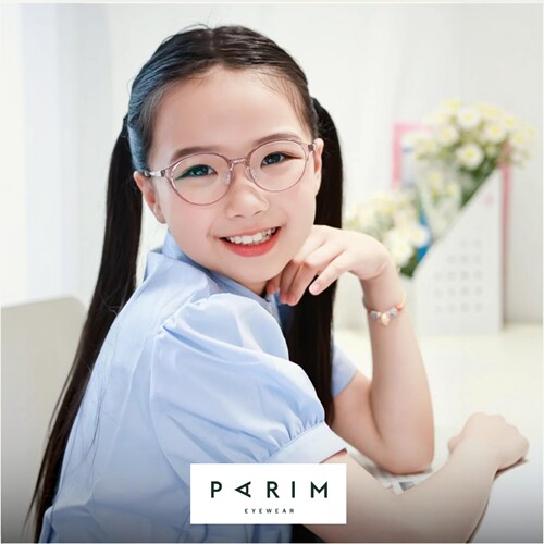 派丽蒙儿童眼镜框超轻圆形53080女孩男童6-8岁近视离焦点扩散镜架