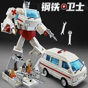 威双W8097钢铁卫士旗舰版G1系列放大版MPP30救护车汽车变形机器人