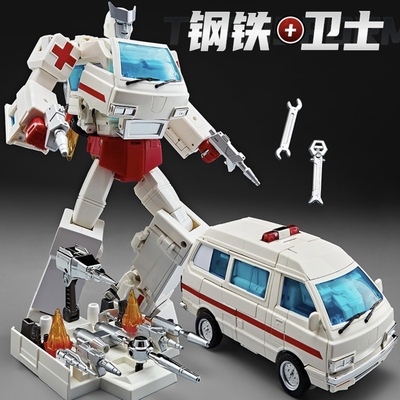 威双W8097钢铁卫士旗舰版G1系列放大版MPP30救护车汽车变形机器人