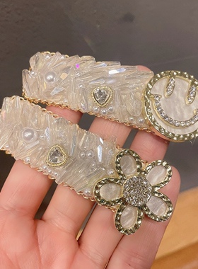 YSG韩版东大门水晶发夹侧边夹刘海夹夏季少女发卡网红同款头饰