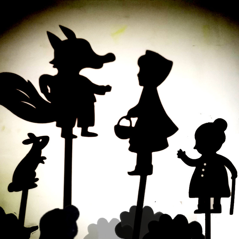 儿童皮影戏影子睡前故事道具卡通创意幼儿园早教弥鹿投影剪影玩具