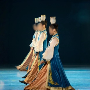 女子民族舞群舞《此刻》蒙族顶碗同款舞蹈演出表演服装专业定制