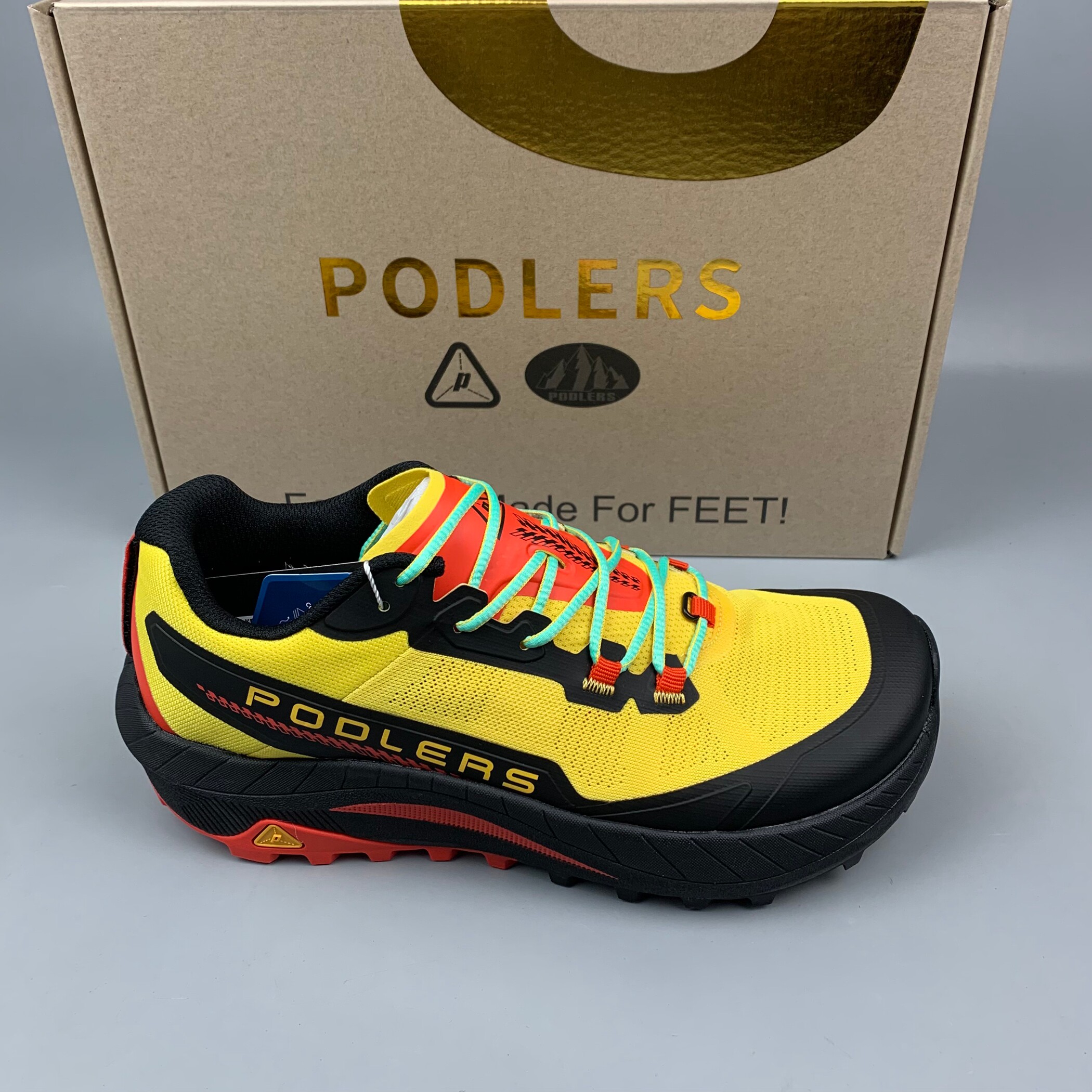 PODLERS英国单透气网面户外越野跑鞋全地形防滑男鞋女鞋~宽楦系统