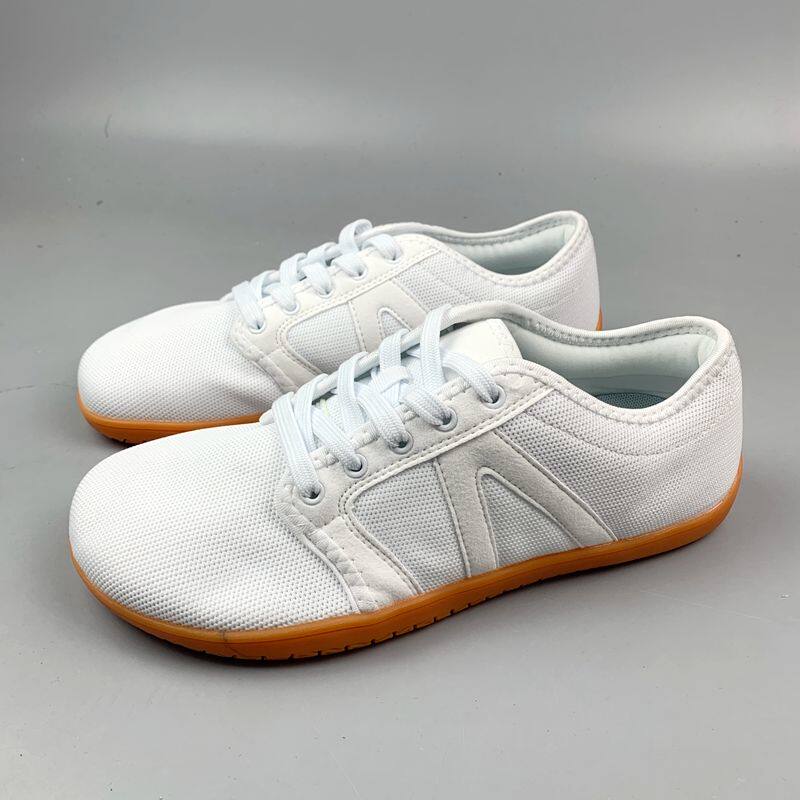 飞织网面透气情侣款赤足鞋平底软底室内健身鞋宽足宽楦大码男女鞋