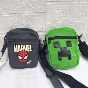 外贸尾货卡通可爱我的世界苦力怕休闲小斜挎包手机包零钱包收纳包