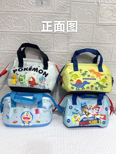 日单卡通可爱恐龙学生便携保温包饭盒袋餐包手提便当包