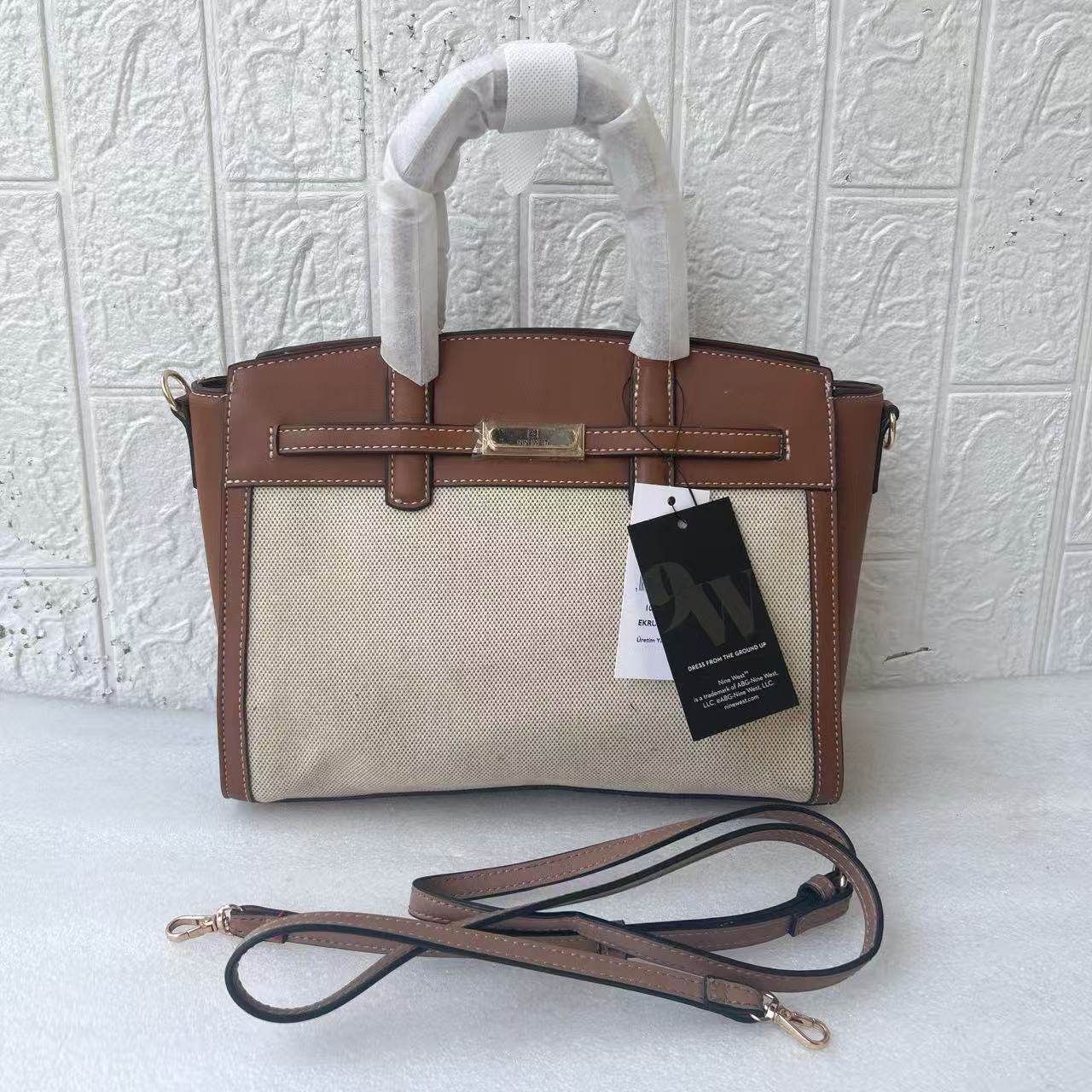 外贸尾货NW时尚女包高级感帆布拼接Pu通勤手提包单肩斜挎包托特包,箱包皮具/热销女包/男包,通用款女包,淘宝优惠券,粉丝福利购,淘宝优惠卷