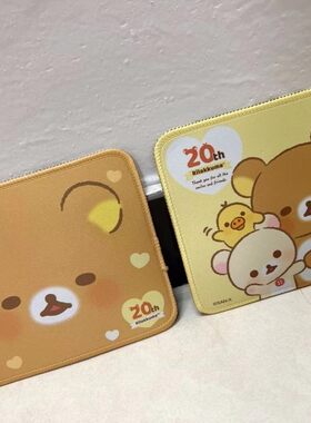 日本可爱轻松熊动漫卡通办公桌加厚防滑鼠标垫