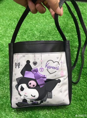 外贸尾货日本sanr**三丽家库洛米可爱卡通方形斜挎包