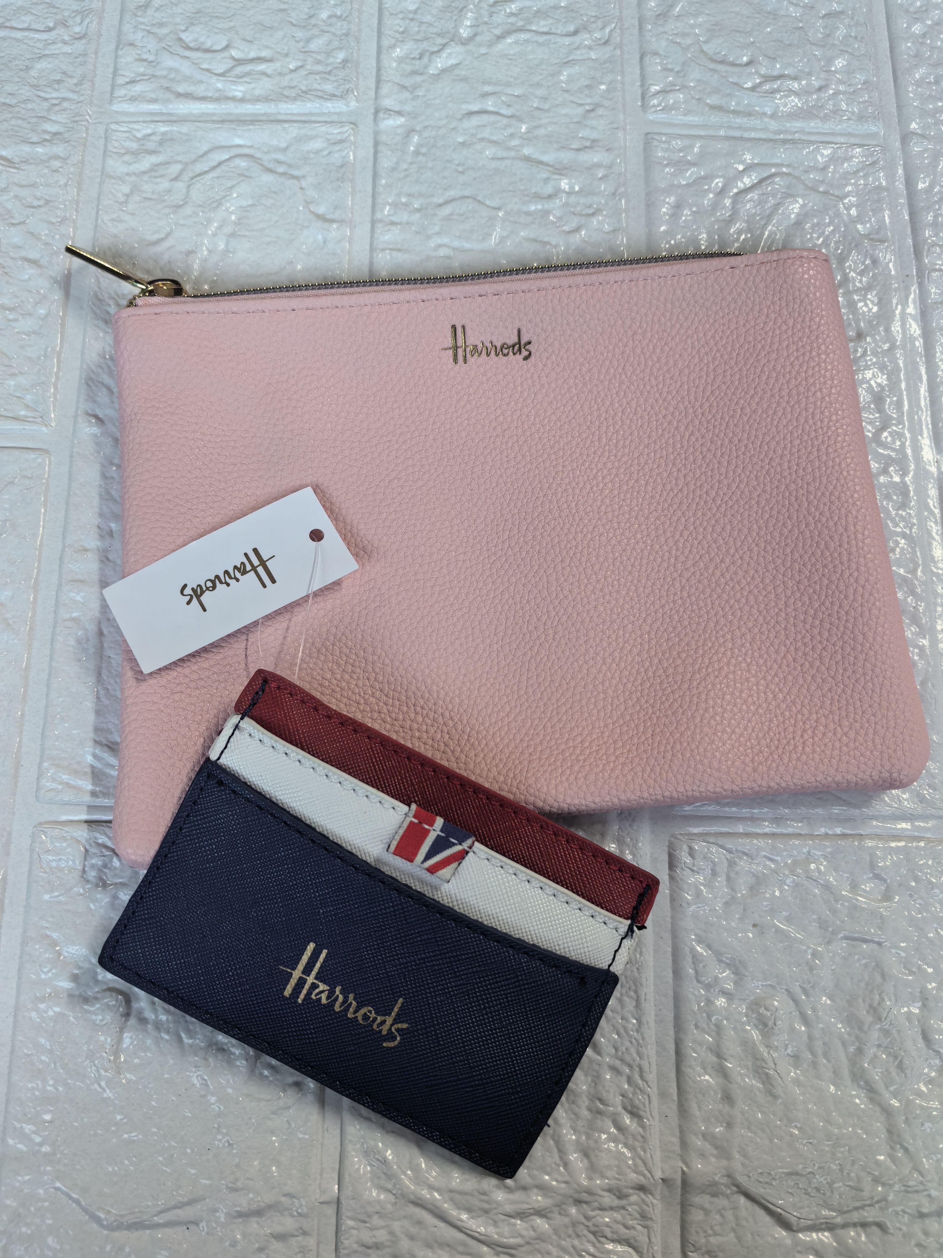 外贸尾货Harrods小卡包收纳袋化妆包