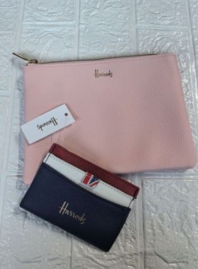外贸尾货英国Harrods时尚小众小卡包收纳袋化妆包票据收纳袋