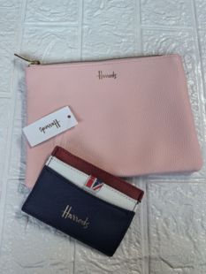 外贸尾货英国Harrods时尚小众小卡包收纳袋化妆包票据收纳袋