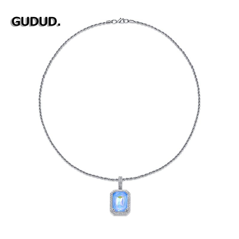 【官方正品】龚俊同款彩色宝石项链嘻哈潮牌ins男女情侣