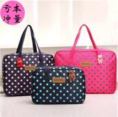 包邮 波点韩国可爱旅行包女出差旅游行李包短途防水单肩包手提包袋