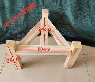 紫砂水缸架子酒坛支架实木麦饭石水缸木架底座花盆鱼缸木架三脚架