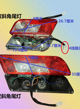三轮车摩托车尾灯隆鑫力之星 大江宗申斜角12V后尾灯倒车刹车转向