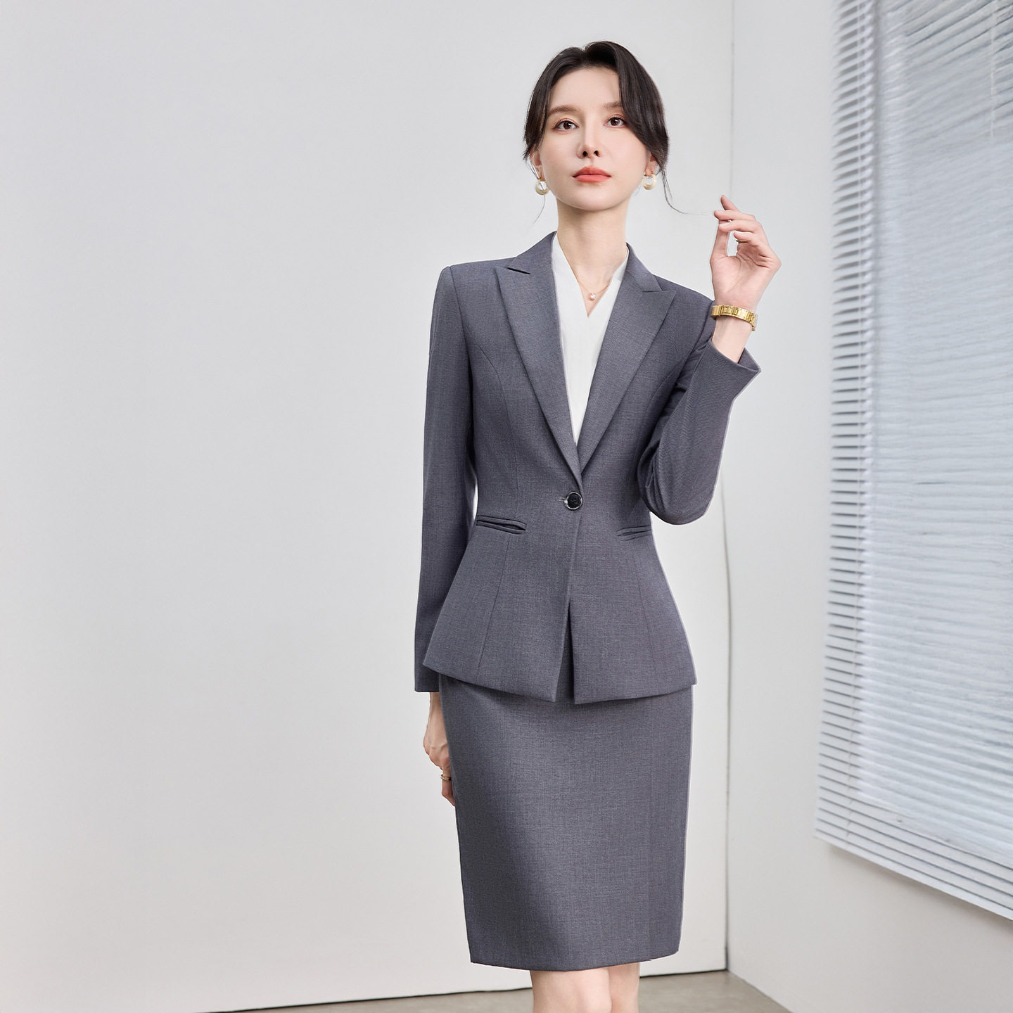 职业商务套装高端酒店工作服前台收银服务员大堂经理领班制服工装