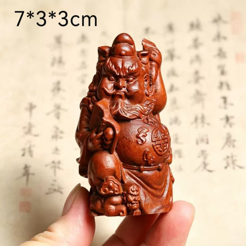 雷击枣木钟馗手把件车挂随身把玩汽车后视镜挂件道家用品带绳发货