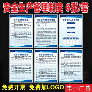 安全生产管理规章制度牌工厂车间仓库企业标识墙贴标志操作规程